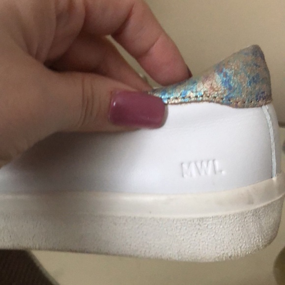 MADEWELL Sidewalk Low-Top Sneakers in Iridescent Leather - Picture 4 of 7